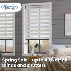 40% off all blinds and shutters