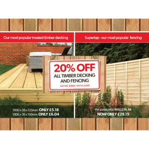 20% Off all Timber Decking and Fencing