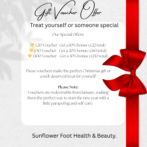 Special Gift Voucher Offer at Sunflower Foot Health & Beauty, Lichfield