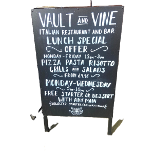 April Special Offers at Vault & Vine (Italian) Restaurant