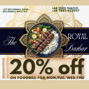 Week Night Offer at Royal Darbar 20% OFF 🔥