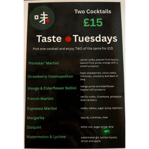 Taste Tuesdays Cocktails Offer