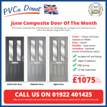 Composite Door just £1,075 during June at PVCu Direct