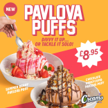 Creams Cafe Pavlova Puffs