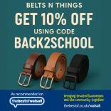 Belts N Things Walsall – 10% Off 'Back to School' Belts!