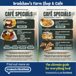 January Café Specials at Bradshaw’s Farm Shop & Café