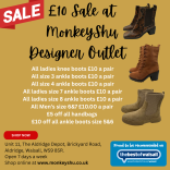 £10 Sale at MonkeyShu Designer Shoe Outlet Walsall – Ends Sunday