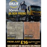 🔥 50mm BLOCK PAVING at Gill's Building Supplies  – FROM JUST £16/m² INC VAT 🔥