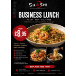 Business Lunch Offer from Su&Shi Japanese Restaurant
