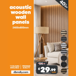 Premium Acoustic Wooden Wall Panels – now OVER 40% OFF at Darlaston Builders Merchants! 🔥