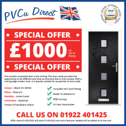 Composite Front Door just £1,000 during May at PVCu Direct