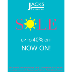 Up to 40% Sale NOW ON at JACKS for WOMEN