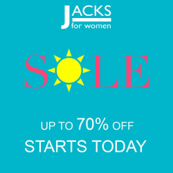 SUMMER SALE NOW 70% at JACKS FOR WOMEN!
