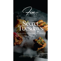  Secret Tuesdays - Two Dine for just £49 at Five Rivers Á la Carte Walsall