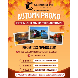 🍂 Autumn Campervan Hire Offer in Lichfield – Free Extra Night! 🚐