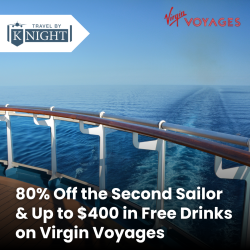 80% Off the Second Sailor & Up to $400 in Free Drinks on Virgin Voyages