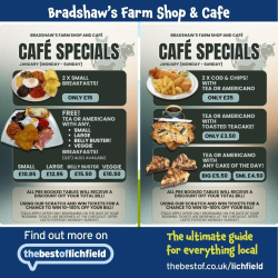January Café Specials at Bradshaw’s Farm Shop & Café