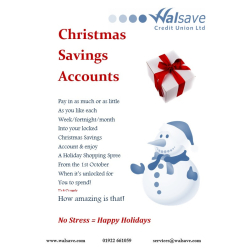 Christmas 2026 Savings Account at Walsave Credit Union Bloxwich