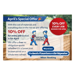 April Offer Taylor's Fencing