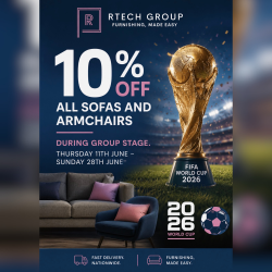 10% Off All Sofas & Armchairs at Rtech Group