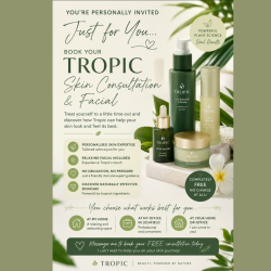 FREE Tropic Skin Consultation & Facial with Reaching Eden in Lichfield