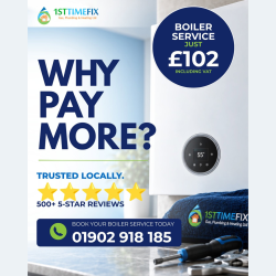 Boiler service for just £102 inc. VAT from 1st Time Fix - Gas, Plumbing & Heating Ltd 🛠️ 🏡